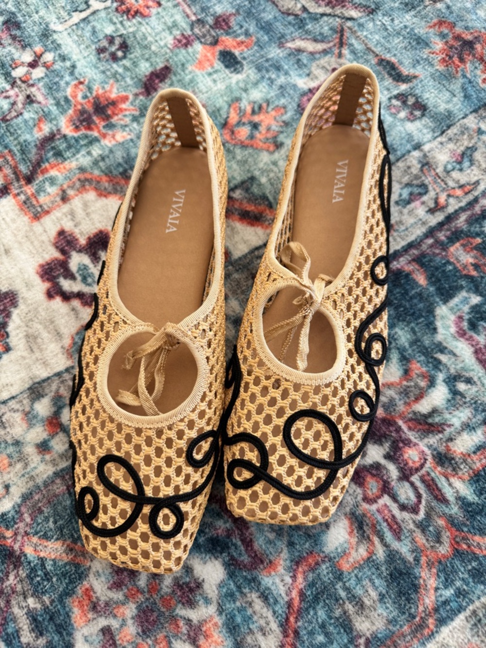 Brand New Vivaia Margot Square Toe Mesh Flats (Makayla) - Size 7.5 US